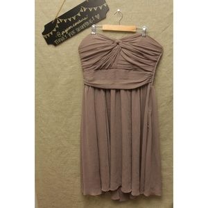 H&M taupe draped dress size 14